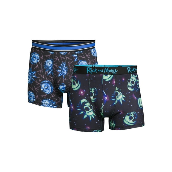 Rick and Morty Men's Boxer Briefs, 2-Pack, Sizes S-2XL