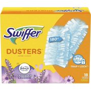 Swiffer Dusters, Ceiling Fan Duster, Multi Surface Refills with Febreze Lavender, 18 Count