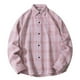 thumbnail image 1 of Blusa y camisa de manga larga con cuello vuelto para hombre, blusa informal a cuadros a la moda con botones y cuello vuelto, blusa de poliéster para hombre, 1 of 4
