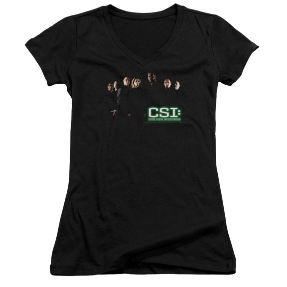 Csi Shadow Cast Junior Women's V-Neck T-Shirt Black