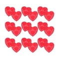 thumbnail image 3 of 100 Sheets Red 4 Inches Heart Shape Lace Doilies Oil-Absorbing Disposable Cake Box Liner Hollow Out Packaging Paper Pad, 3 of 5