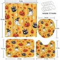 thumbnail image 4 of Halloween Bathroom Set with Shower Curtain set and Rugs Accessories, Scary Pumpkins Lantern Spooky Shower Curtain for Bathroom Evil Forest Blue Bathroom Decor 4 Pcs, 4 of 7