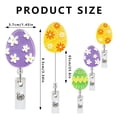 thumbnail image 3 of Easter Egg-Shaped Rotating Id Card Holder,Egg Shaped Easter Tag Holder Cute Card Clips |Egg Doctor Retractable Easy Pull Buckle Cute Easter Card Clip Easter Egg Badge Reel Clips for Teacher Doctor, 3 of 7