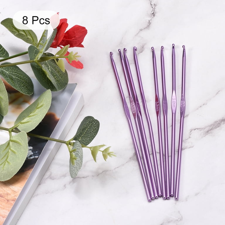 Uxcell 8pcs Crochet Hooks Set, 3.0mm Aluminum Alloy Crochet
