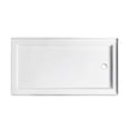 thumbnail image 6 of Kingston Brass VTSB60324R Aruba 60" x 32" Acrylic Double Threshold Shower Base with Right Drain, Glossy White, 6 of 6