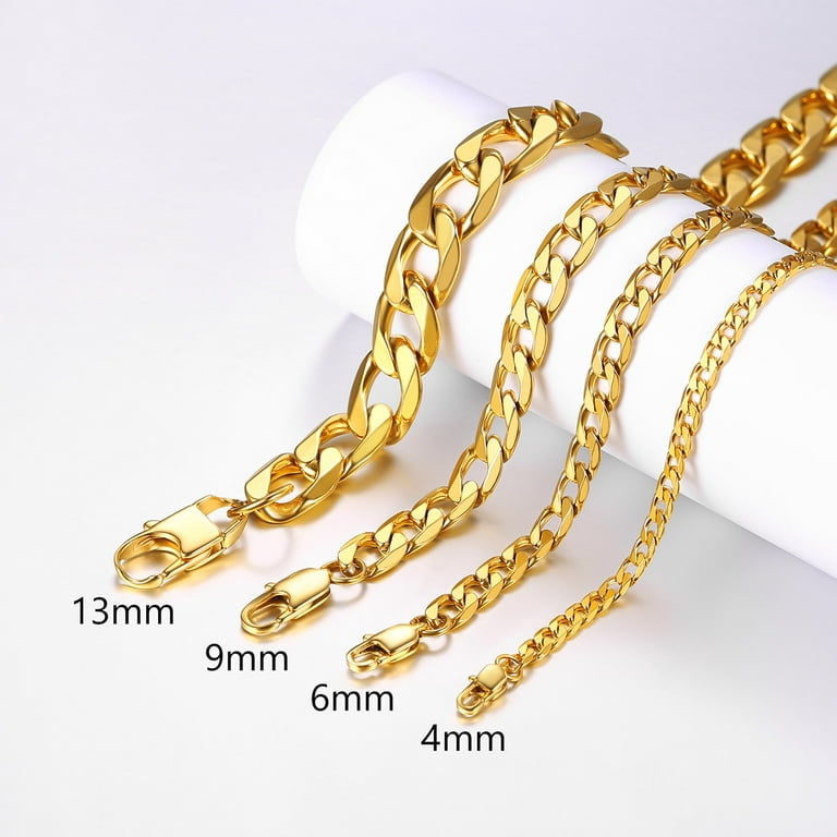 ProSteel Prosteel Gold Necklace Mens Chains 20Inch Stainless Steel Gold  Chain For Men Chain Thick Chain Necklace