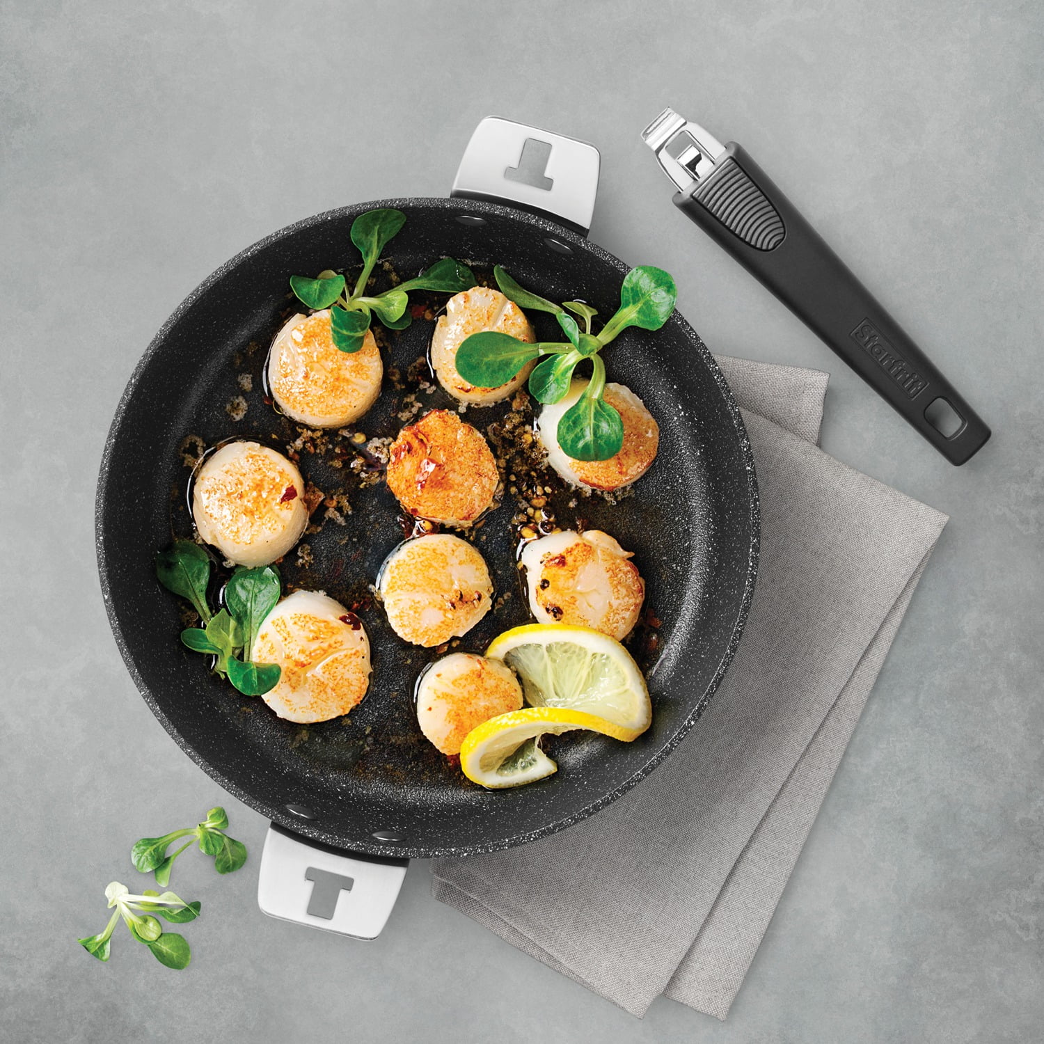 The Rock by Starfrit 11 Deep-Fry Pan with Lid and Bakelite Handle -  20356650