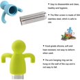 thumbnail image 4 of 2 Pcs Loose Herbal Tea Infuser Silicone Tea Infuser 304 Stainless Steel GKQ, 4 of 5