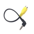 thumbnail image 4 of Milisten 2.5mm to RCA Lightweight Cable Converter GPS Tablet Extension Space Saving Reverse Camera Rear View Easy Install for Car DVR (Black), 4 of 6