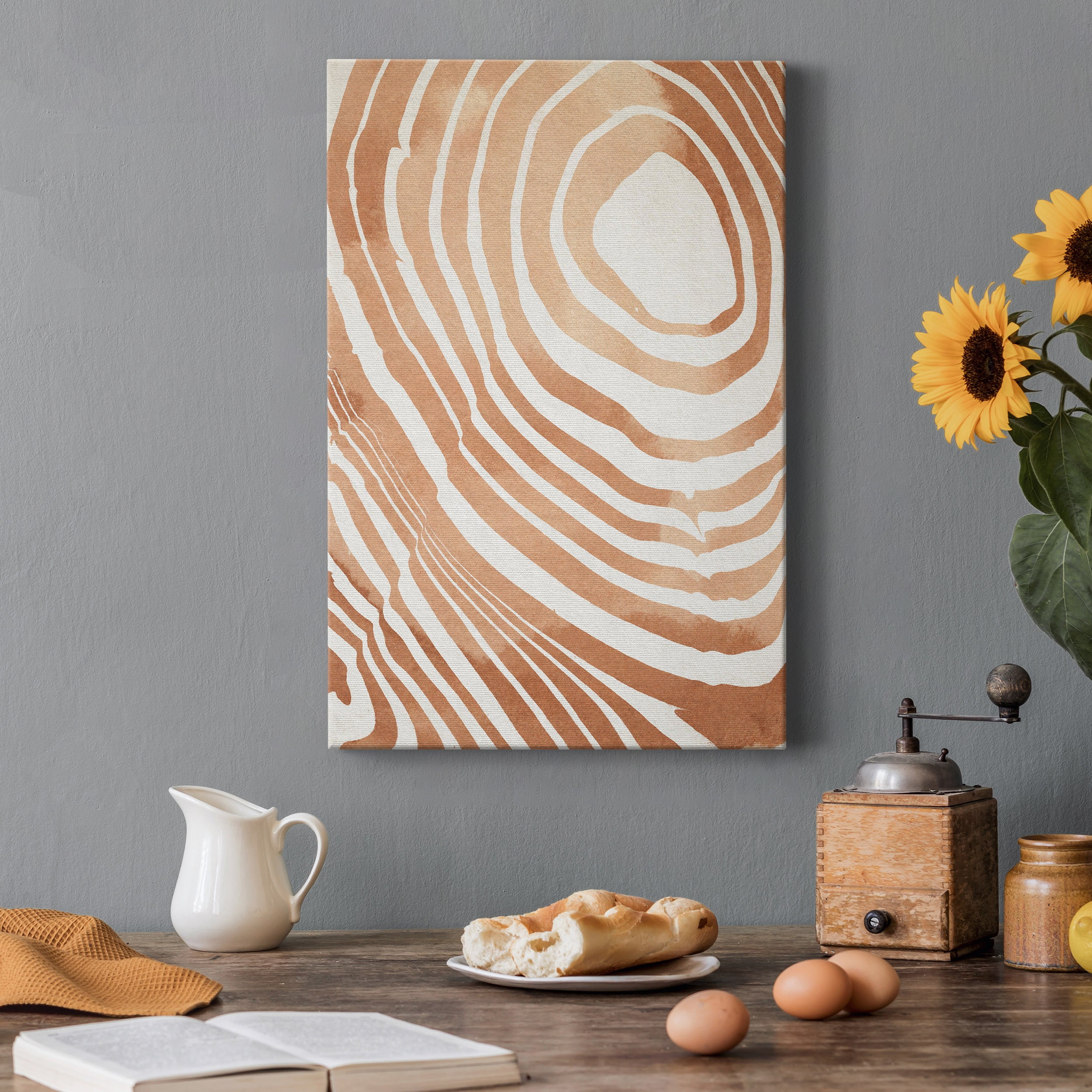 Wood Grain Suminagashi IV Premium Gallery Wrapped Canvas - Ready to Hang