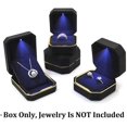 thumbnail image 4 of Ring Box, Square Wedding Ring Case Jewelry Box With Led For Proposal Engament Wedding, 4 of 4