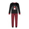 thumbnail image 6 of Family Christmas Pajamas Matching Set Christmas Snowflake Plaid Printed Soft Sleepwear Holiday Pjs Loungewear, 6 of 6