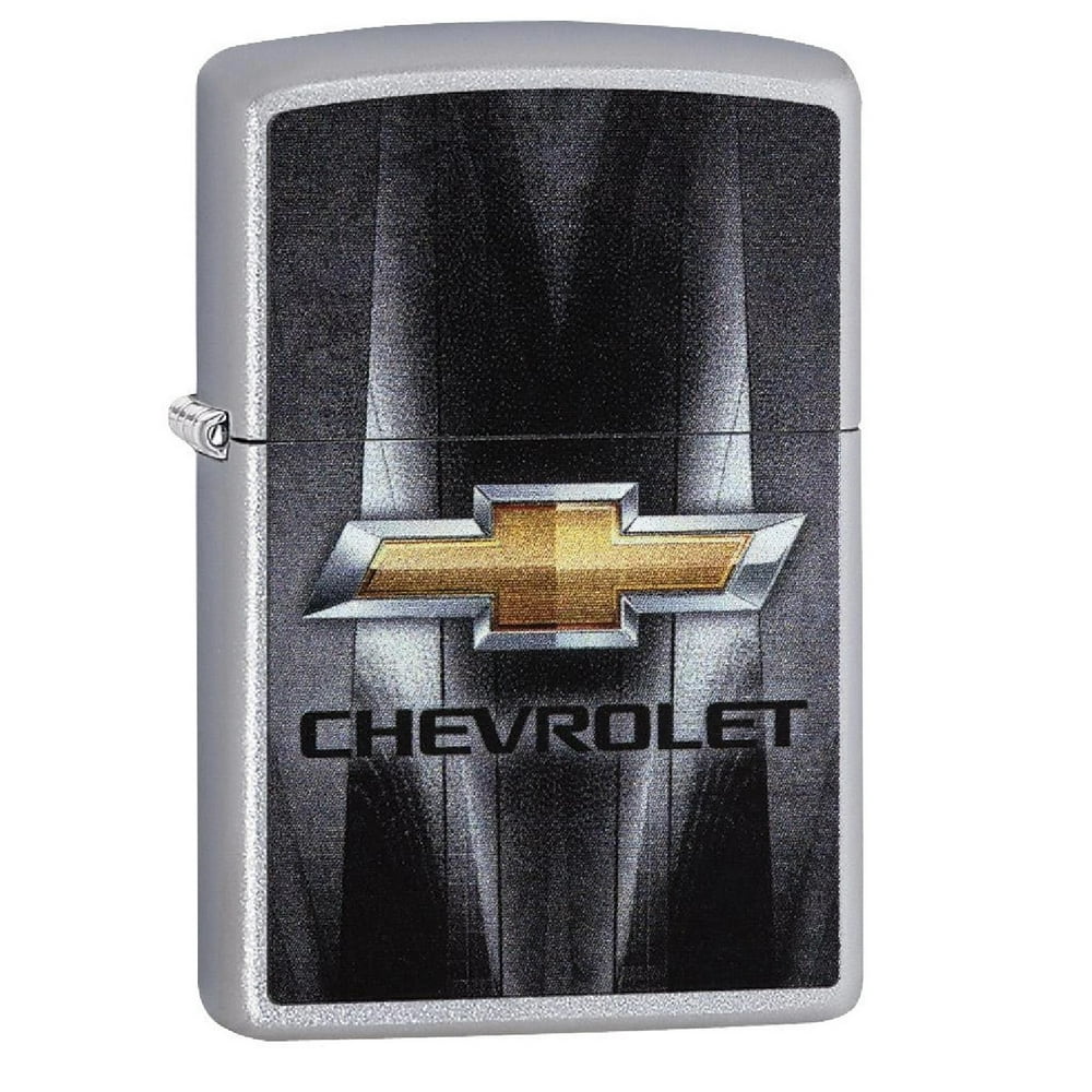 Zippo Satin Chrome Chevrolet Design Lighter