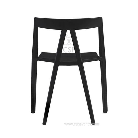 Commercial Seating Products RPP-MILAN-Blk-4 Milan Resin Polypropylene Stackable Event Chair  Black - 29.5 in. - Set of 4
