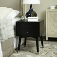 thumbnail image 2 of Safavieh Lyla 2-Drawer Mid-Century Retro Night Stand, Black/Silver, 2 of 7