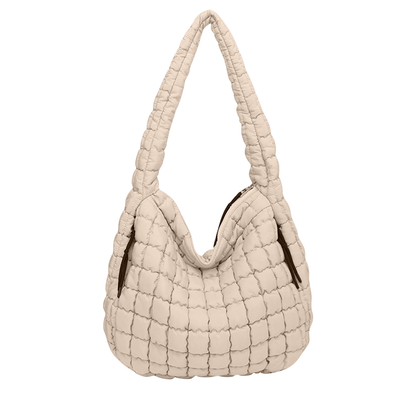 HaoXianJian Bags for Women Padded Tote Quilted Puffer Tote Bag Winter Down Cotton Soft Large Shoulder Bag