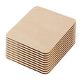 thumbnail image 4 of 10x Crafts Slice Blank Square Pieces Unfinished Wooden Natural Cutouts 8cm, 4 of 8
