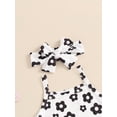 thumbnail image 6 of FEORJGP Toddler Baby Girls 3 Piece Casual Outfits 0 3M 6M 12M 18M 24M Kids Infant Sleeveless Camisole Floral Vests Tops and Elastic Ruffle Shorts Headn Cute Summer Clothes for Daily Vacation, 6 of 7