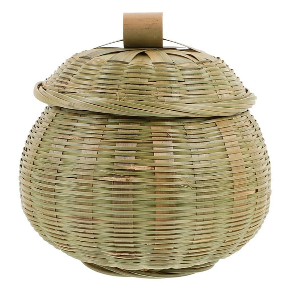 Hytrove Simple Design Storage Organizer Desktop Bamboo Woven Storage Holder Multi 1Set