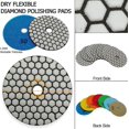 thumbnail image 1 of Almohadillas de pulido de diamante seco 7 piezas Grano 50 para granito Mármol Piedra Cerámica 4 pulgadas 100 mm LingWen 8390612780653, 1 of 1