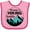 Pink and Fuchsia, variant on Inktastic Mommy's Hiking Buddy with Mountains and Trees Boys or Girls Baby Bib