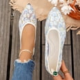 thumbnail image 2 of SuTry Women's Pointed Toe Flats Gradient Floral Embroidery Slip On Lightweight Breathable Soft Sole Comfortable Casual Office Commute Walking Shoes(38), 2 of 9