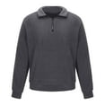 thumbnail image 6 of Atogsazn Mens Fleece Lined Sweatshirt Casual 1/4 Zip Long Sleeve Pullover Sweatshirts Workout Sweater Tops Gray XXL Fashion, 6 of 6