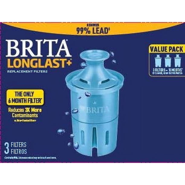 Brita Longlast+ Juego de 3 Filtros para Jarra de Agua