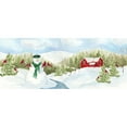 thumbnail image 3 of Reed, Tara 14x8 Black Modern Framed Museum Art Print Titled - Snowman Christmas panel II, 3 of 5