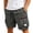 A-Grey872, variant on Mens Cargo Shorts Drawstring Elastic Waist Zipper Pockets Outdoor Travel Bottom Garment