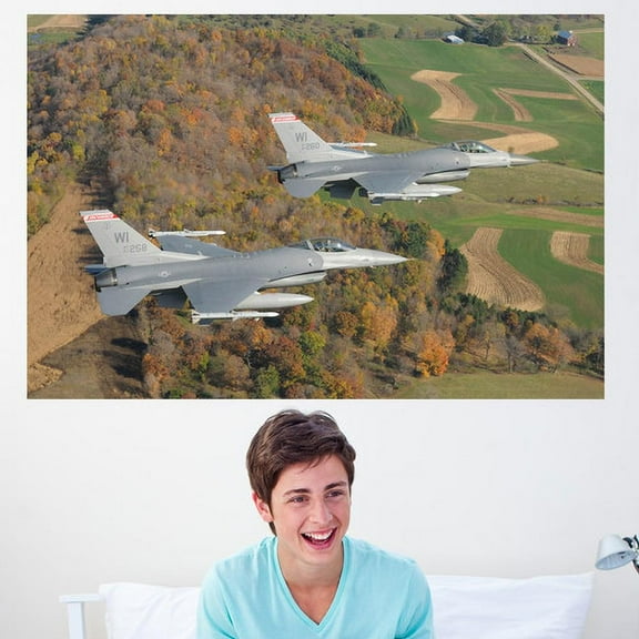 Wallhogs Dual F-16' Fighting Falcons Wall Mural