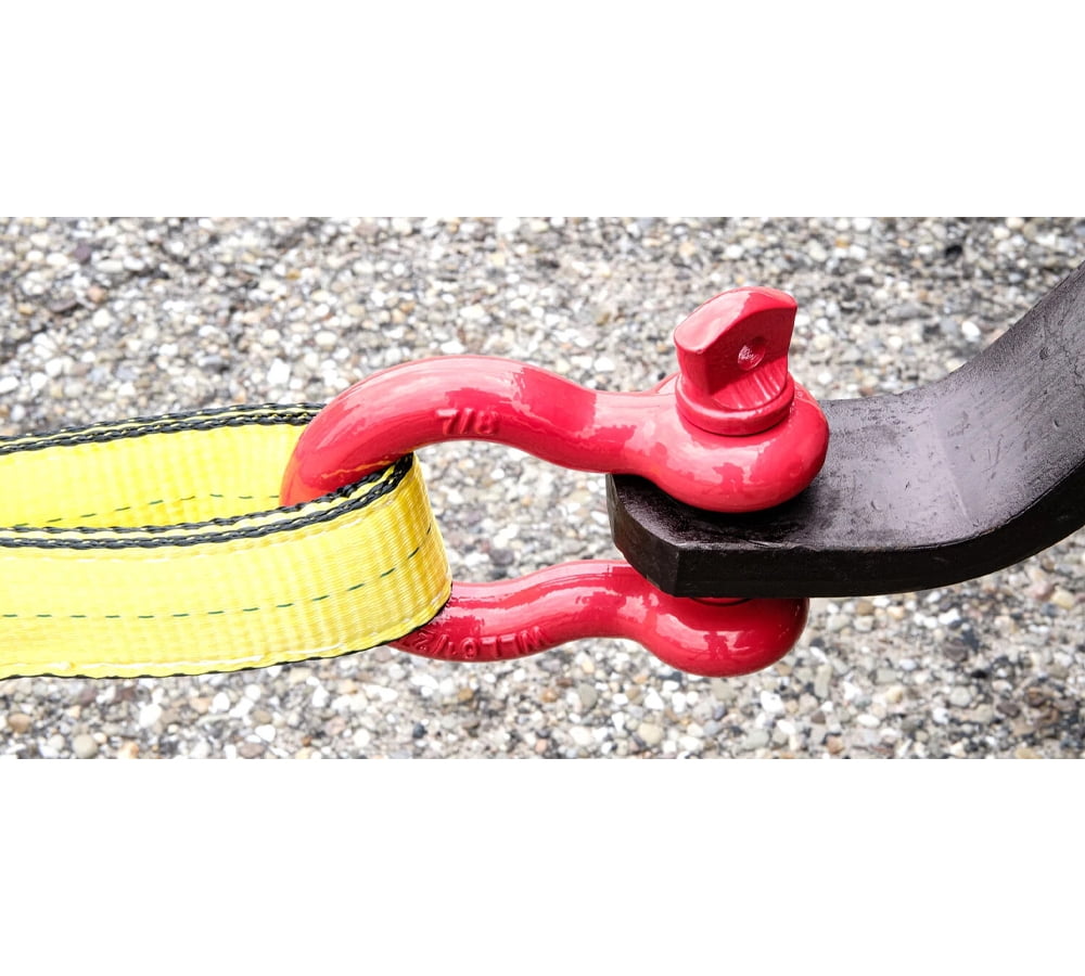 1-3/8" Anchor Shackle Forged Carbon Steel w/ Alloy Screw Pin Load Limit # 13.5 Tons (27,000 lbs) | Double Rust Protection Heavy Duty D Ring Shackle for Towing, Rigging & Vehicle Recovery