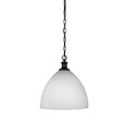 thumbnail image 1 of Toltec 95-MB-4691 Carina Chain Hung Pendant In Matte Black Finish With 14" Opal Frosted Glass, 1 of 1