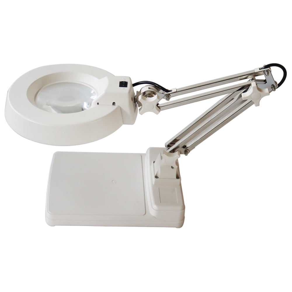 20X Table Magnifier Lamp Bench-top Magnifier Lamp LED Lamp Light Magnifier for Reading and Working 110V