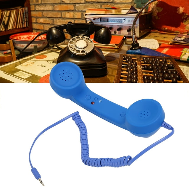 Combiné Téléphonique BT, Rétro Anti-Radiation Combiné Rechargeable Compatible avec Téléphones Portables, Ordinateurs Portables et Autres Appareils BT