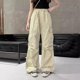 thumbnail image 2 of Pantalones Cargo para niñas, pantalones largos de pierna ancha, finos, holgados, informales, a la moda, para estudiantes de secundaria, verano 2024, 2 of 4