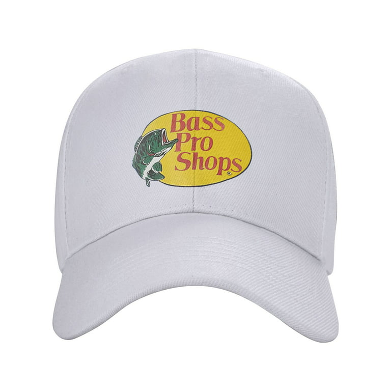 Bass Pro Shop Casquette White Adjustable Mesh Baseball Cap for Hat Fishing  Hat Unisex 