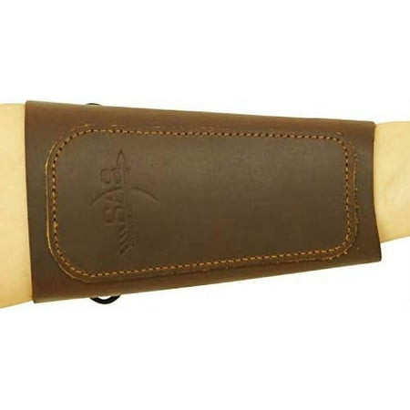 6.5 Traditional Brown Suede Leather Archery Arm Guard One Size with Cord Strap for Hunting Target Shootig Practice Bow Longbow Adults$$Other
