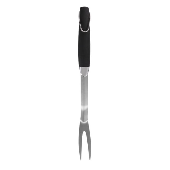 Stainless Steel Meat Fork, 17.5 Inch BBQ Barbecue Fork, Select Meat Cooking Fork Kitchen Tool, Heavy Duty Grilling Fork for Outdoor Camping Backyard Smoker Roasting
