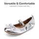 thumbnail image 4 of Zapatos Bailarinas para Niña DREAM PAIRS Mary Janes Talla 4 Plateado, 4 of 6