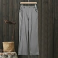 thumbnail image 4 of Baberdicy Womens Casual Pants Womens Trousers Back Pants Elastic Cotton Waist Drawstring Pants Casual Pants Woen Pant, G-Grey, Size: S, 4 of 6