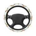 thumbnail image 3 of Daiia World Travel3 Steering Wheel Cover Auto Steering Wheel Covers Breathable Anti-Slip Steering Wheels Car Interior Decor Accessories for Men Women Universal 15 Inch, 3 of 8