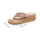 thumbnail image 2 of 1 par de sandalias de mujer estilo bohemio, sandalias de cuña, zapatillas de playa de verano, 2 of 6