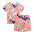 thumbnail image 3 of WOYY Toddler Boys Pajama Sets Shark Prints Short Sleeve Tshirt and Shorts Sleepwear Pjs, 3 of 5