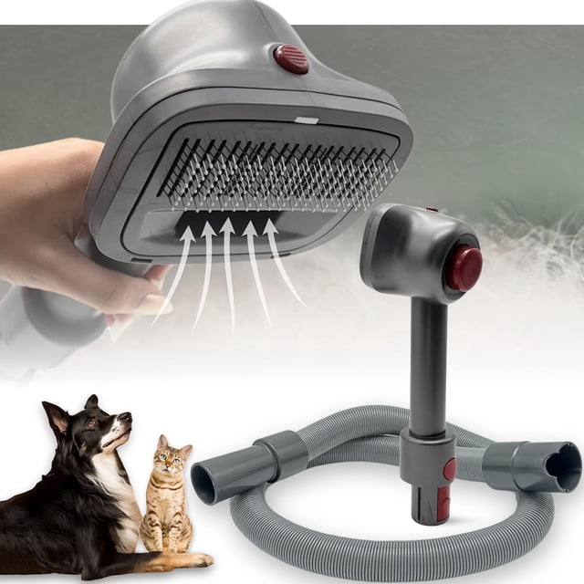 Accesorio de Vacío para Cepillo de Peluquería de Mascotas para Dyson V7 V8 V10 V11 V15/Big Ball/V6 DC58 DC59, Compatible con Shark NV501/HV322/HV301 Miele 1-3/8'' y Mini Tienda Al Vacío de 1,25" – Cepillo de Peluquería para Gatos/perros