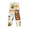 thumbnail image 5 of Sigee Cute Bee Honey Jar Hive Bear Print Men's Pajama Pants - Soft Lounge Sleep Bottoms with Elastic Waistband and Pockets-Large, 5 of 9