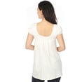 thumbnail image 3 of White Mark Women's Cap Sleeve Pleated Top, 3 of 6