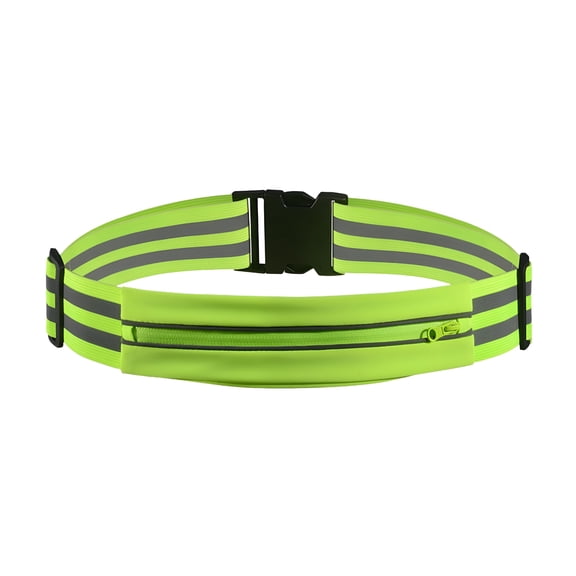 TELOLY Reflective Belt Reflective Running Gear Running Fanny Pack Phone Holder Glow Belt Safety Strap Running Waist Pack for Outdoor