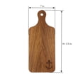 thumbnail image 5 of Teak Small Charcuterie Board - Anchor - 7" W x 16-1/2" L x 1/2" Thick, 5 of 5