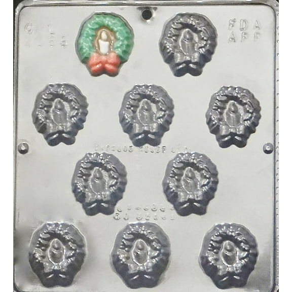 2089 Small Christmas Wreath Chocolate Candy Mold